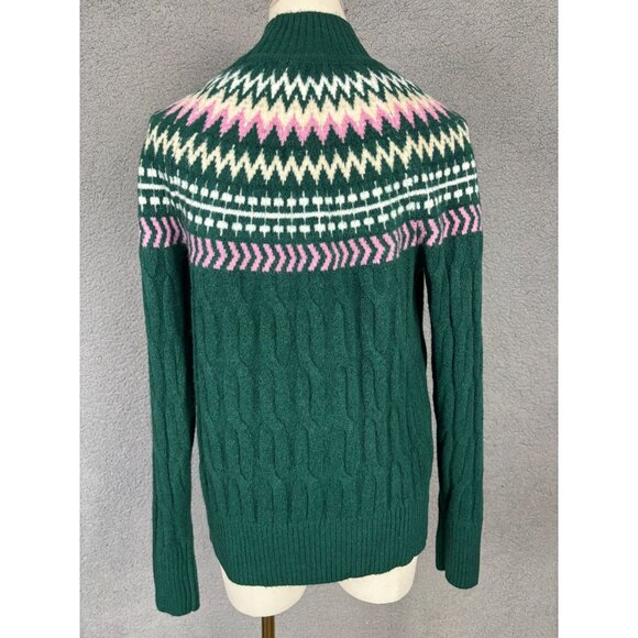 Style & Co Women's Green Fair Isle Knit Sweater Size Small Multicolor NWOT's - Picture 5 of 8